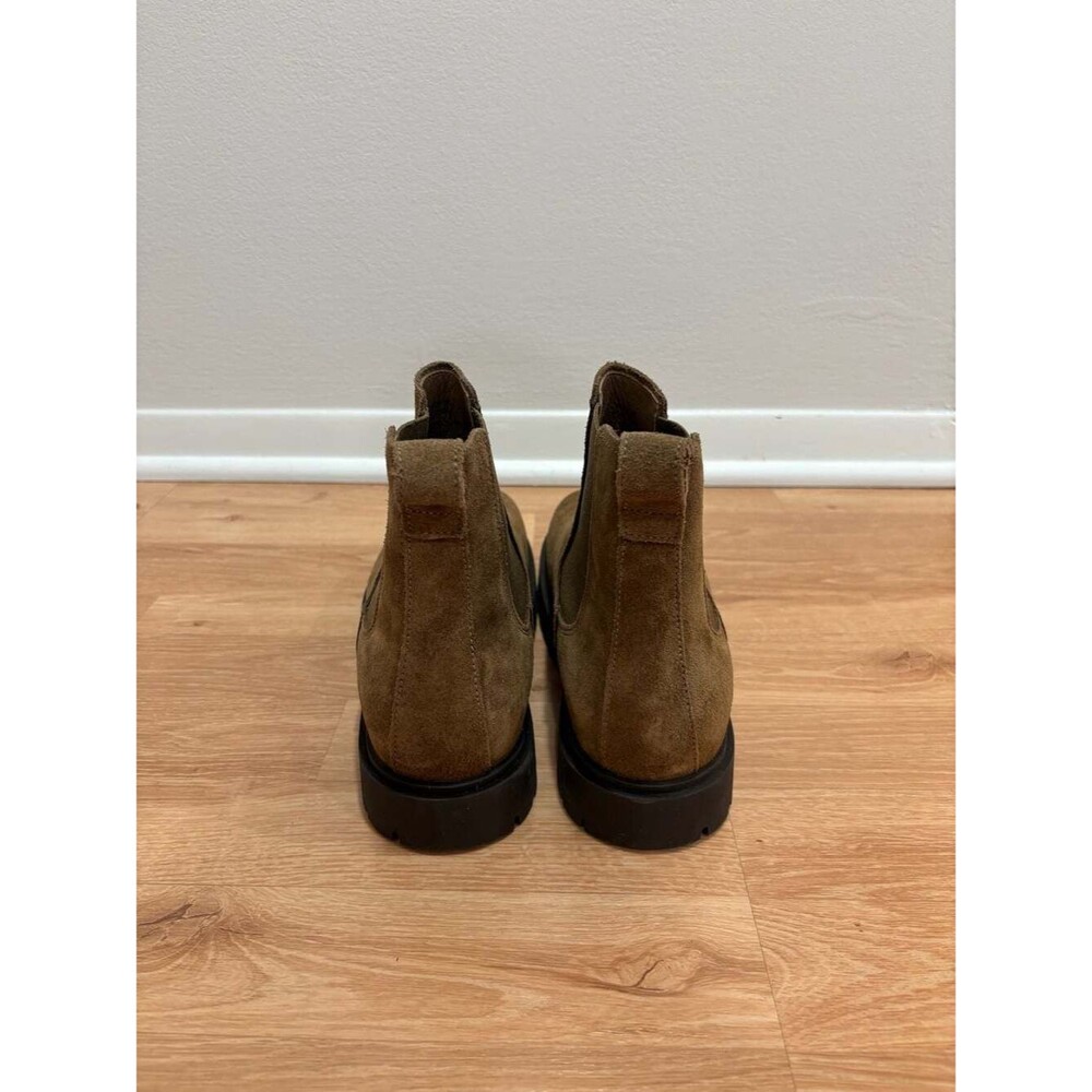 Birkenstock Highwood Slip On Suede Leather Chelsea Boots in Dark Tea - Picture 3 of 6